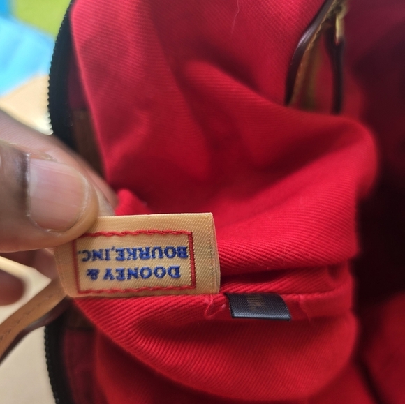 Vintage Dooney & Bourke Nylon Leather Trim Tote Bag Zebra Print Women - Picture 14 of 16